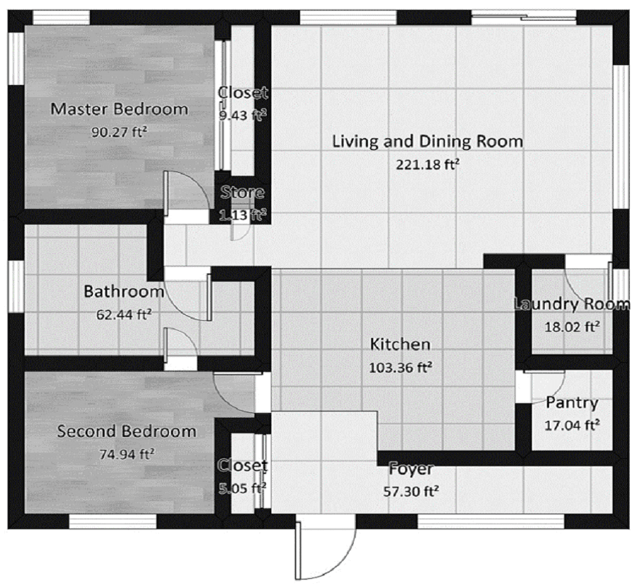 Basic floor plan before