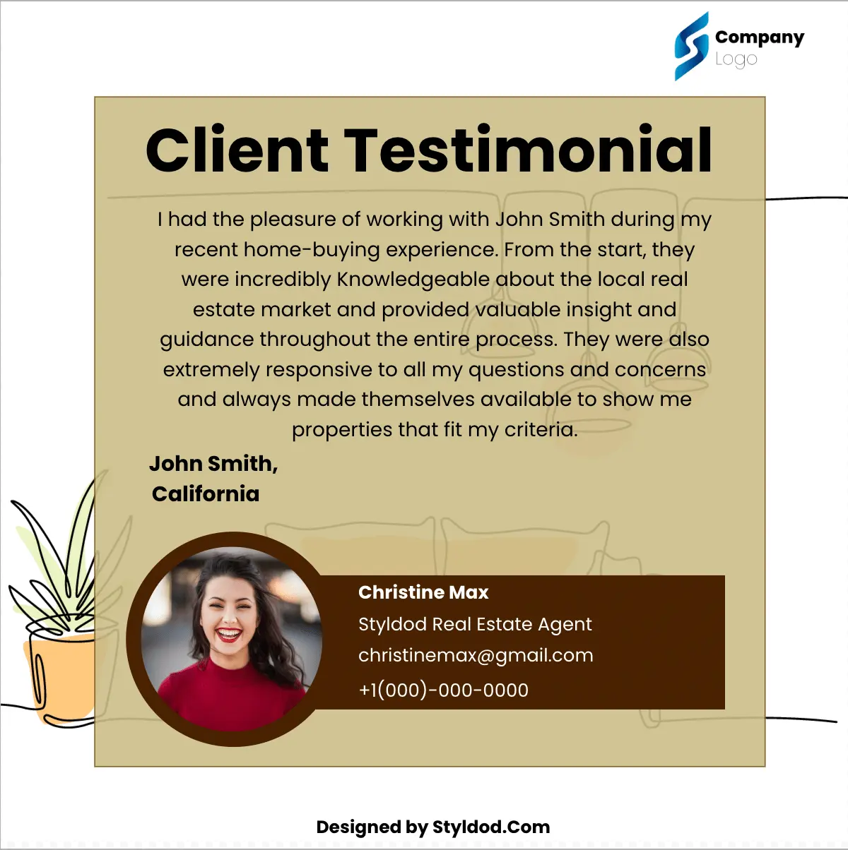Client Testimonial 10 flyer template