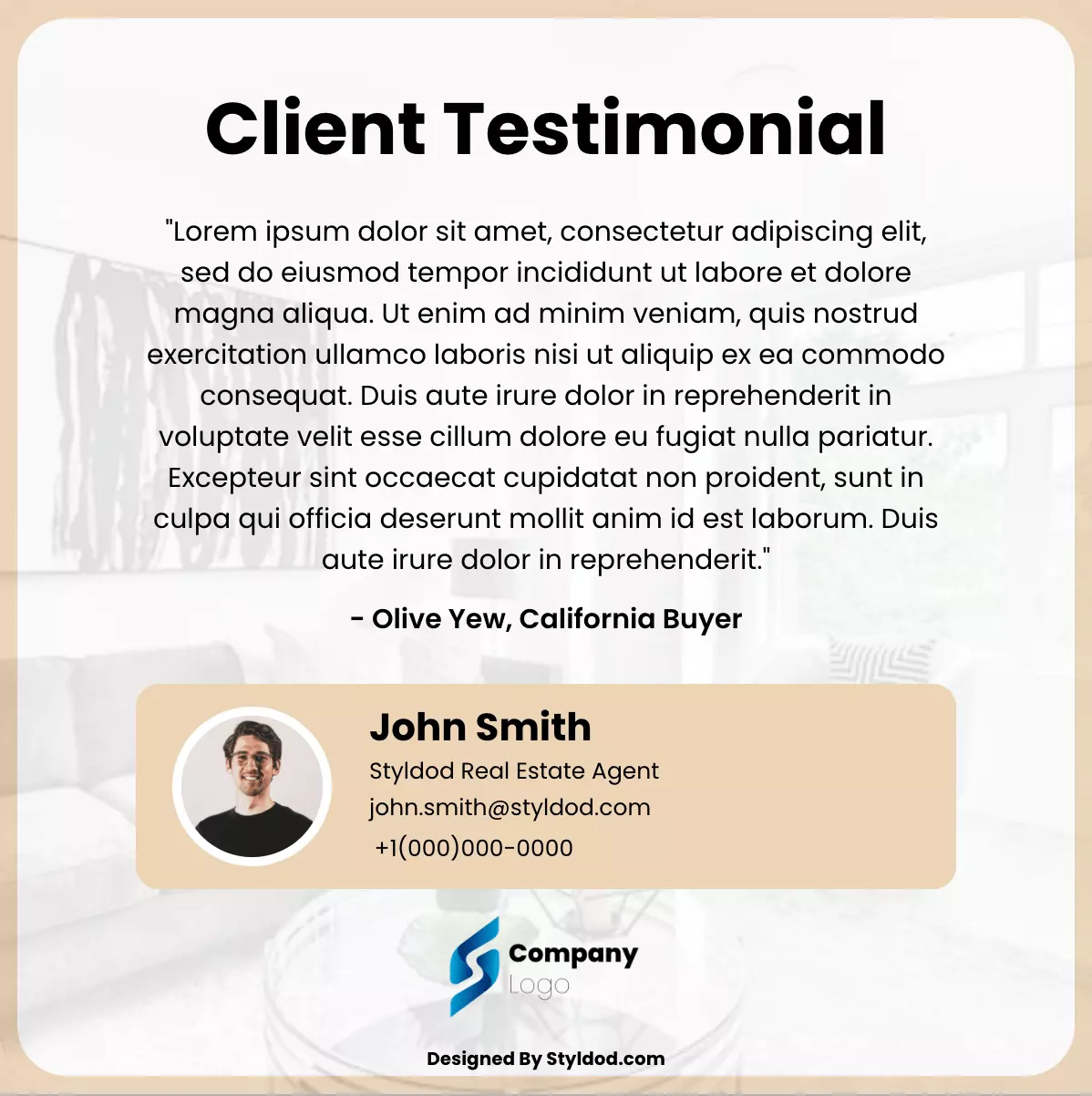 Client Testimonial 4 flyer template