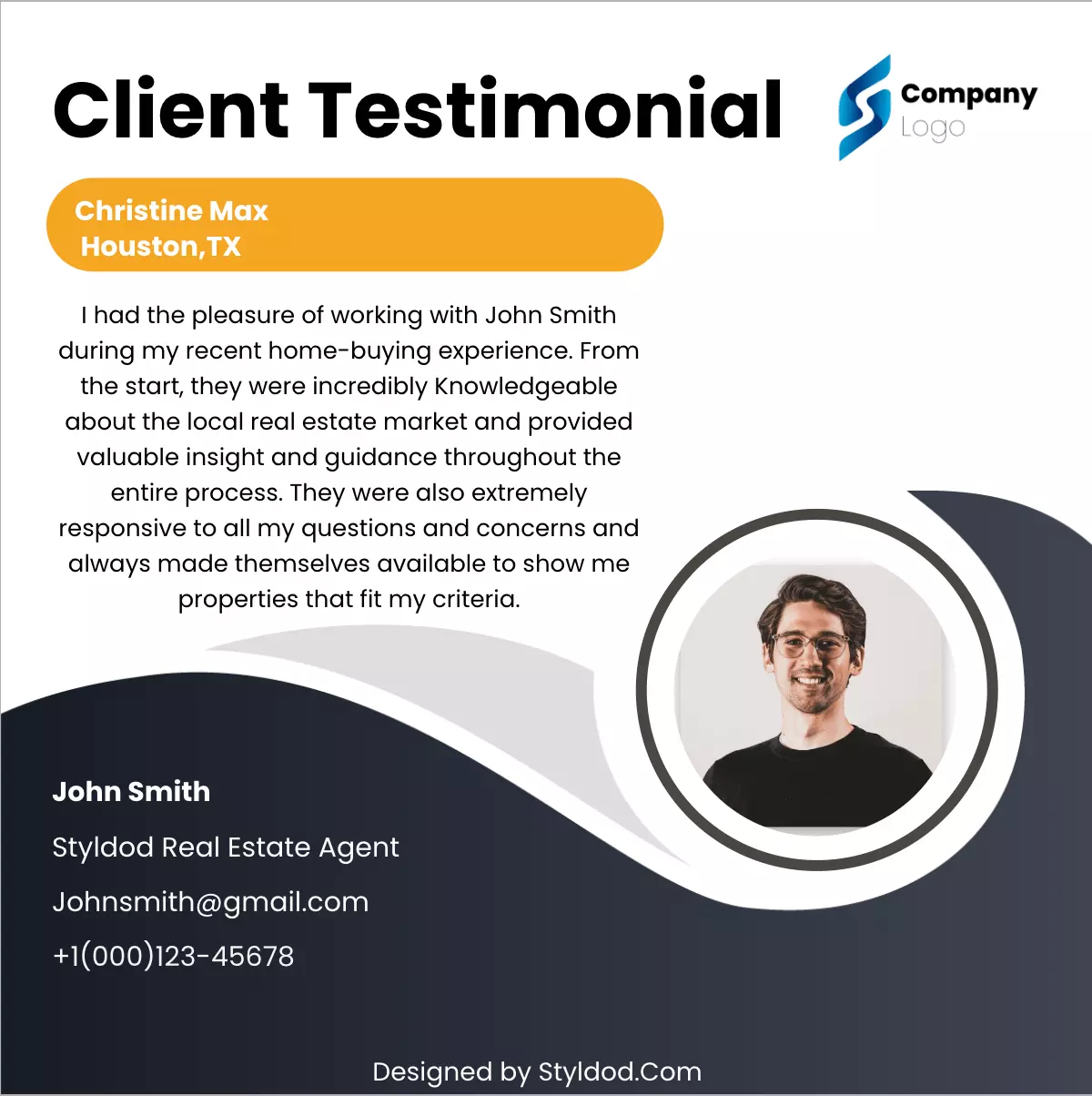 Client Testimonial 5 flyer template
