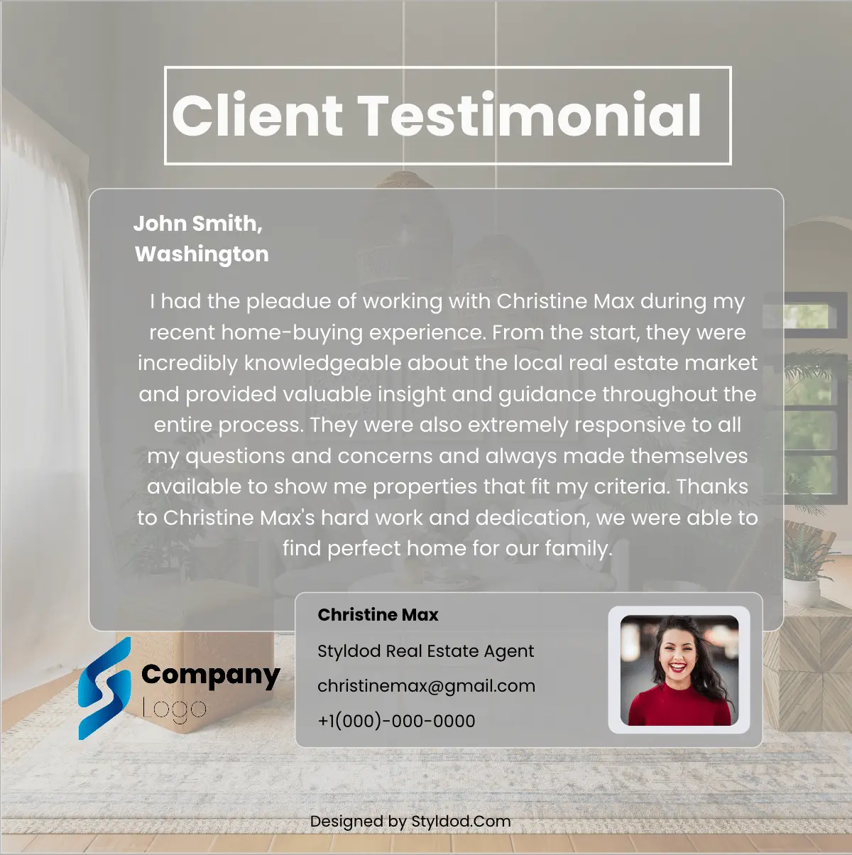 Client Testimonial 8 flyer template