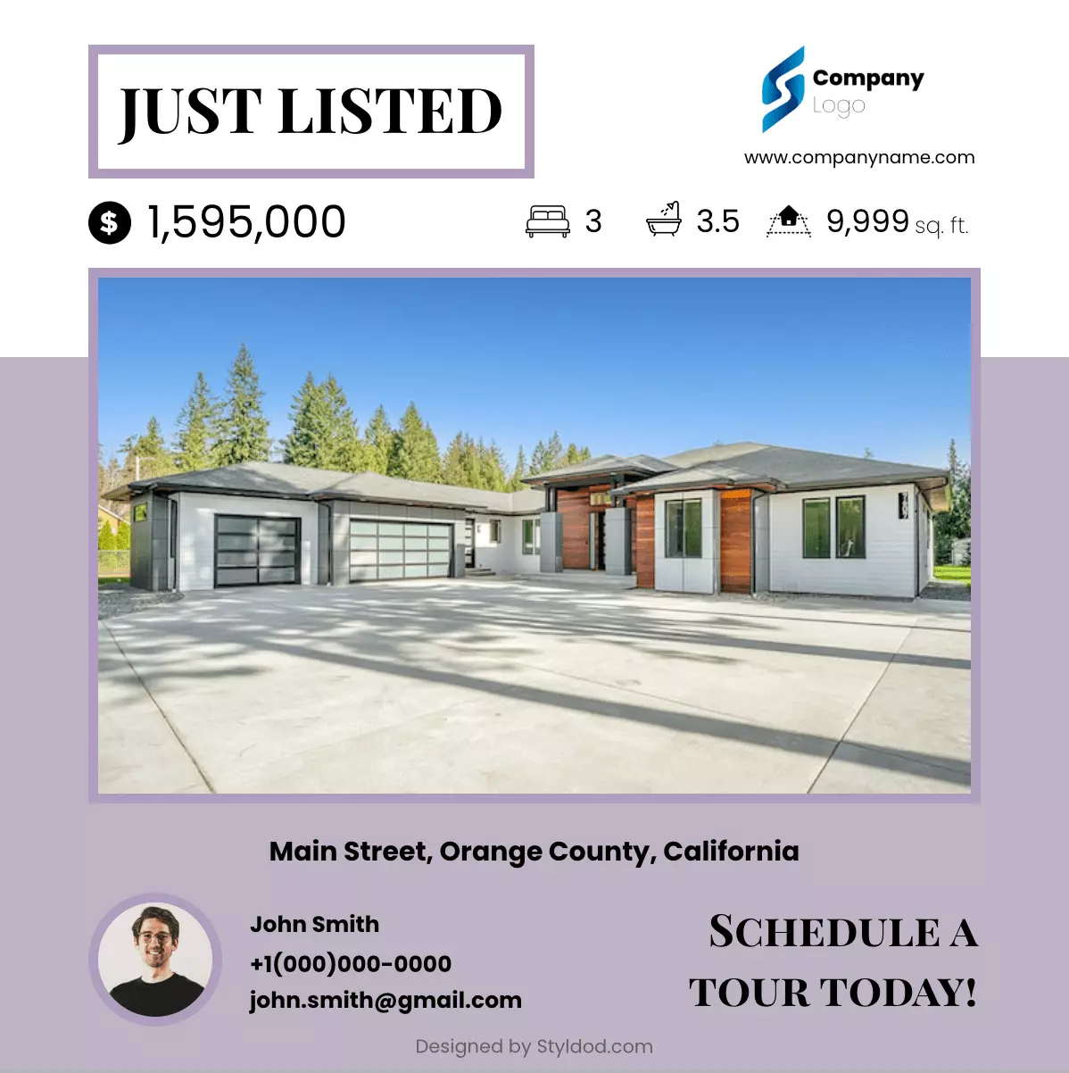 Just Listed 4 flyer template