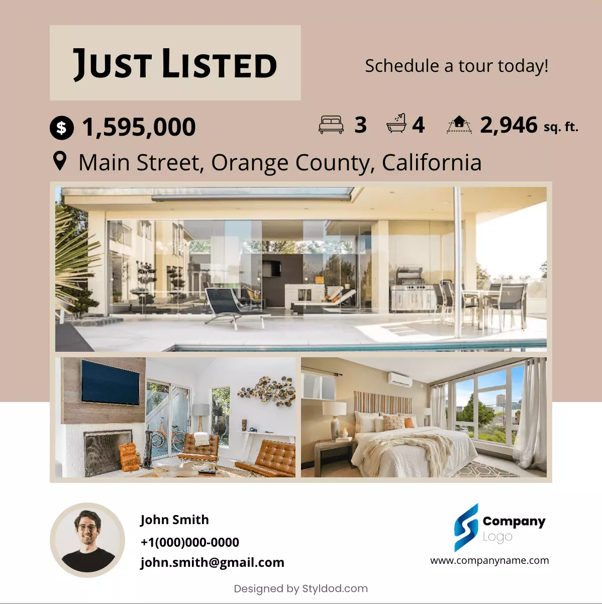 Just Listed 7 flyer template