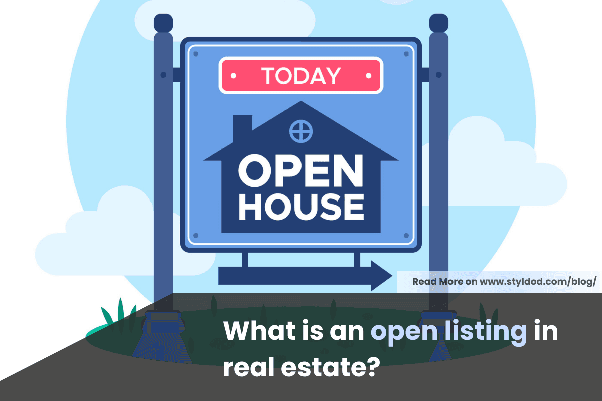 What is an open listing in real estate?